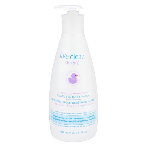 Live Clean Soothing Oatmeal Relief Baby Body Wash 750 ml