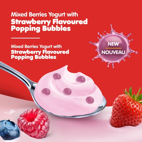 iÖGO nanö Bubbles 1.5% Yogurt Mixed Berries 4 x 100 g