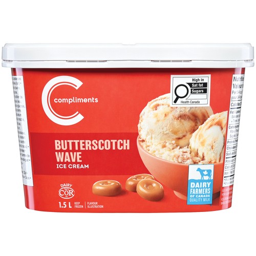 Compliments Ice Cream Butterscotch Wave 1.5 L