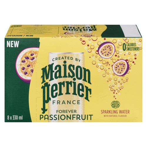 Maison Perrier Sparkling Water Passion Fruit 8 x 330 ml (cans)