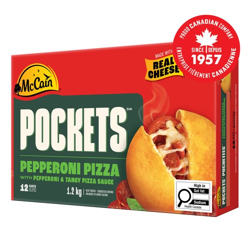 McCain Frozen Pizza Pockets Pepperoni 12 x 100 g