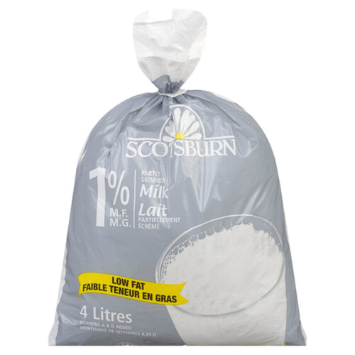 Scotsburn 1% Partly Skimmed Milk Bag 4 L