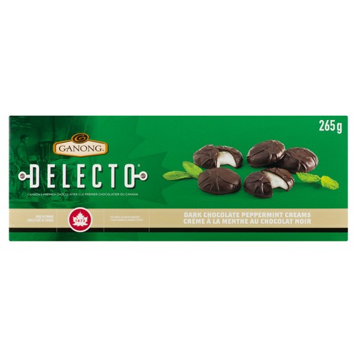 Ganong Delecto Dark Chocolate Peppermint Creams 265 g