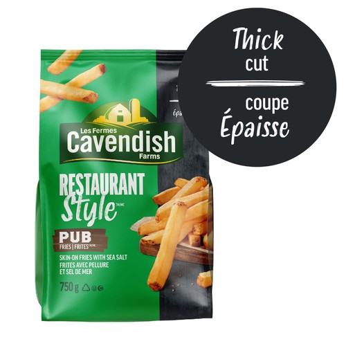 Les Fermes Cavendish Frites de style pub restaurant 750 g