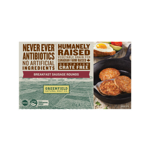 Greenfield Natural Meat Co. Breakfast Sausage Rounds 375 g