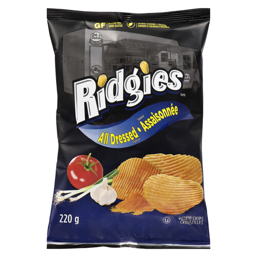 Old Dutch Ridgies Gluten-Free Potato Chips All Dressed 220 g