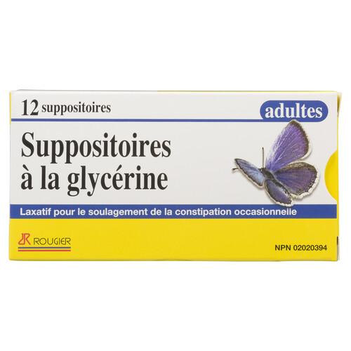 Rougier Adult Glycerin Suppositories 12 Count