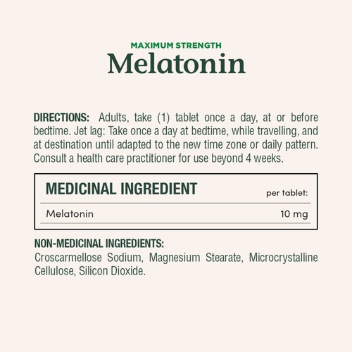 Nature's Bounty Melatonin 10 mg Helps Reset Sleep Cycle 60 counts