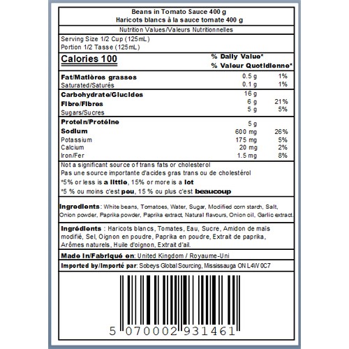 Sainsbury's Canned Baked Beans In Tomato Sauce 400 g