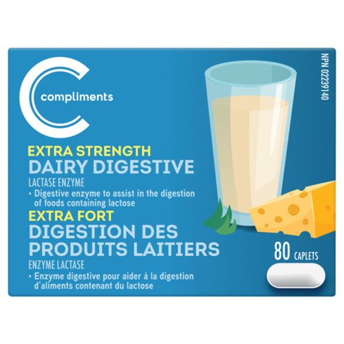 Compliments Dairy Digestive Extra Strength 80 EA
