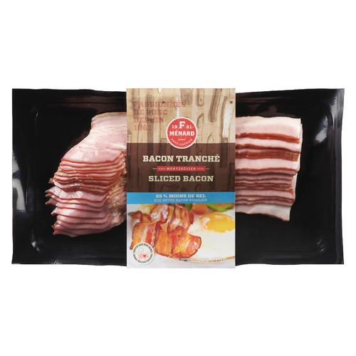 F. Ménard 25% Less Salt Bacon Sliced 375 g