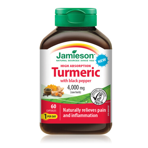 Jamieson Supplement Turmeric With Black Pepper Capsules 60 Count