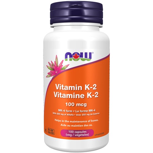 Now Vitamin K-2 100 mcg Capsules 100 Count