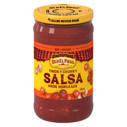 Old El Paso Thick N' Chunky Salsa Hot 650 ml