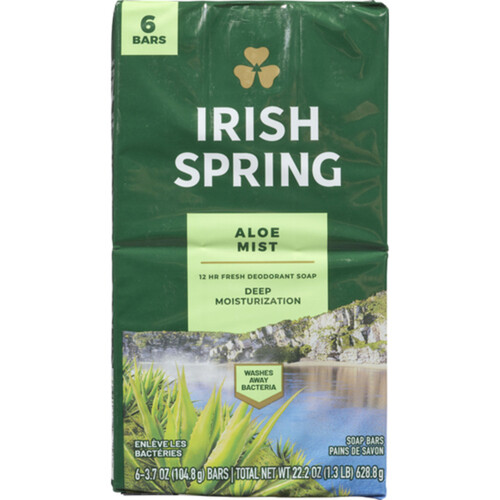 Irish Spring Soap Bars Aloe Mist 6 EA