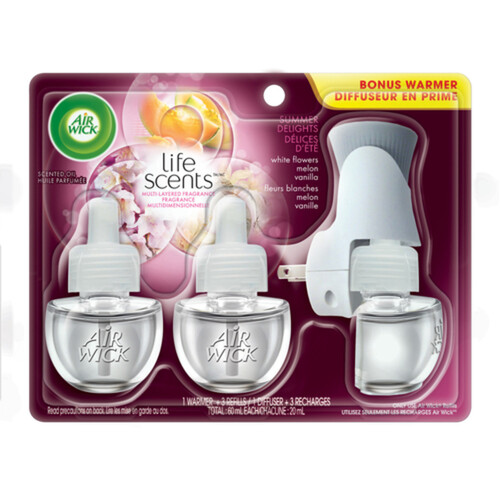 Air Wick Life Scents Kit Scented Oil & Diffuser Summer Delight 3 Refills 60 ml