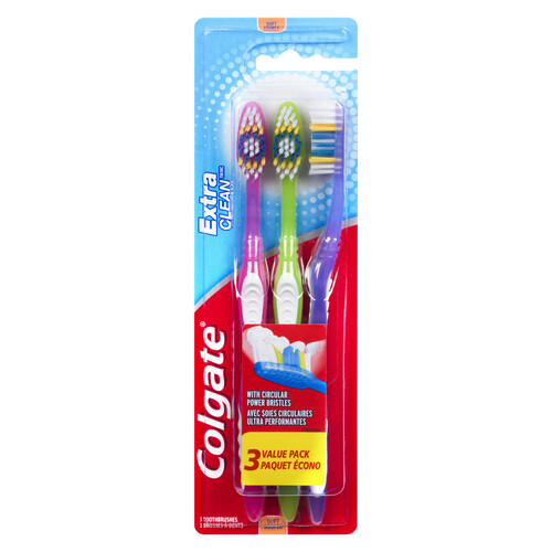 Colgate Toothbrushes Extra Clean 3 Pack