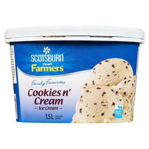 Scotsburn Joins Farmers Family Favourites Ice Cream Cookies And Cream 1.5 L