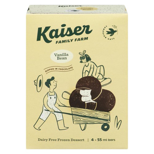 Kaiser Dairy-Free Frozen Desserts Vanilla Bean 4 x 55 ml