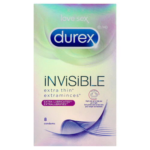 Durex Condoms Invisible Extra Thin 8 Pack