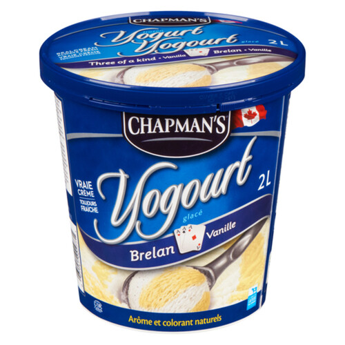 Chapman's Frozen Yogurt Three Of A Kind Vanilla 2 L