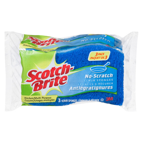 Scotch-Brite No-Scratch Scrub Sponge 3 EA