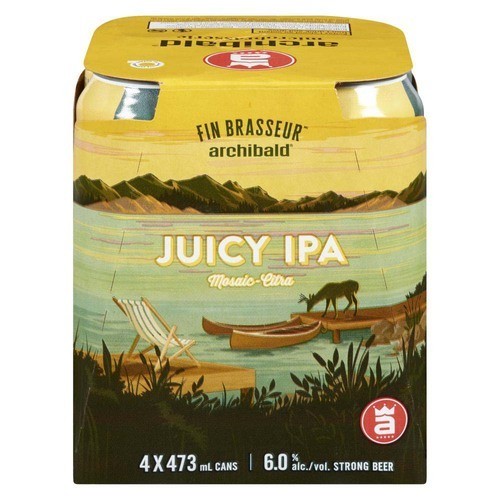 Archibald Fin Brasseur Strong Beer 6% Alcohol Juicy IPA 4 x 473 ml (cans)