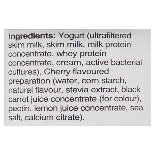 Oikos Pro No Added Sugar 1% Greek Yogurt Cherry  650 g