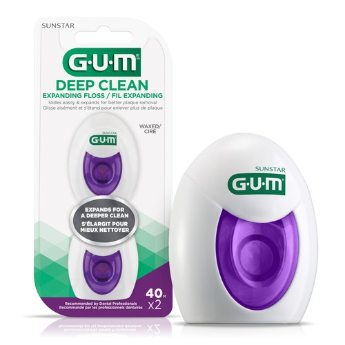 GUM Deep Clean Expanding Floss 2 x 40 m