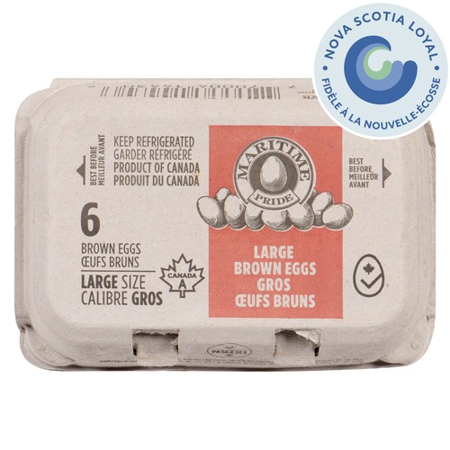 Maritime Pride Brown Eggs Large 6 Count