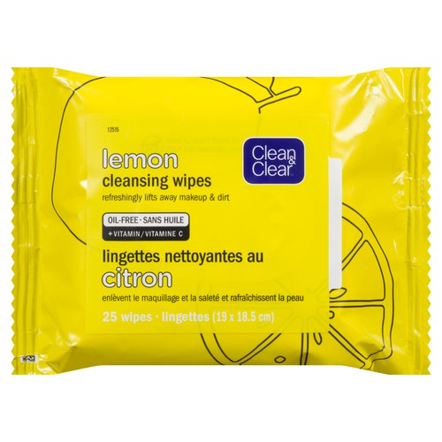 Clean & Clear Facial Cleansing Wipes Lemon 25 Sheets