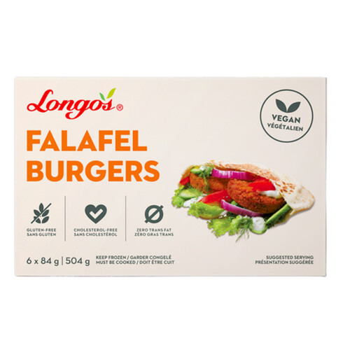 Longo's Frozen Vegan Burgers Falafel 504 g