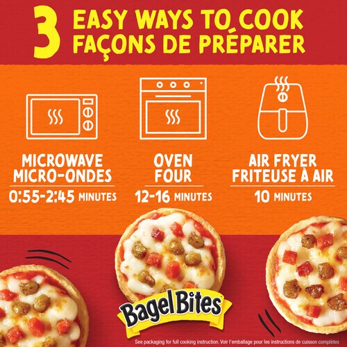 Bagel Bites Frozen Pizza Snacks Cheese Sausage And Pepperoni 882 g