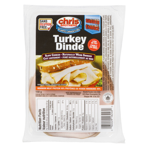 Chris Brothers Gluten-Free Shaved Turkey Breast Sliced Meat 150 g