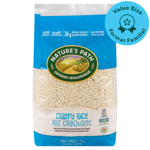 Nature's Path Organic Gluten-Free Cereal Crispy Rice 750 g