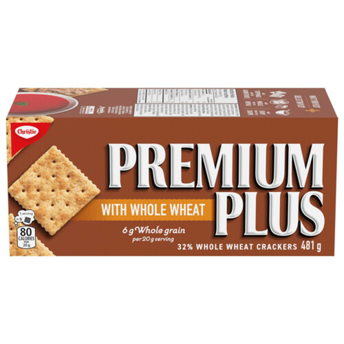 Christie Premium Plus Crackers Whole Wheat 481 g