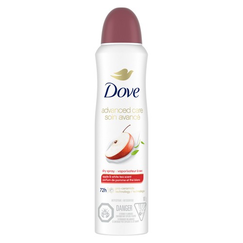 Dove Advanced Care Dry Spray Antiperspirant Apple & White Tea Scent For Women 107 g