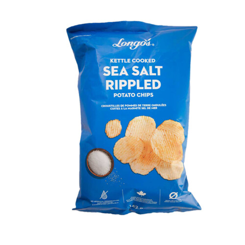 Longo's Kettle Chips Sea Salt Crinkle 142 g