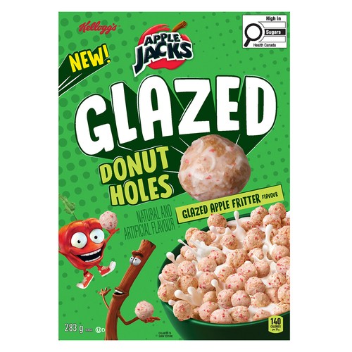 Kellogg's Apple Jacks Cereal Donut Hole Glazed Apple Fritter 283 g