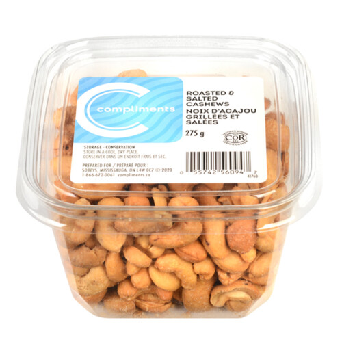 Compliments Roasted & Salted Cashews 275 g