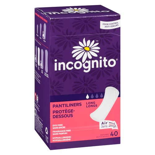 Incognito Pantiliners Long 40 Count
