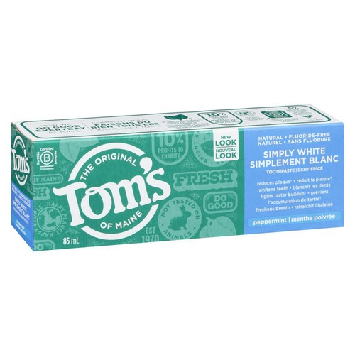 Tom's Of Maine Toothpaste Simply White Peppermint 85 ml