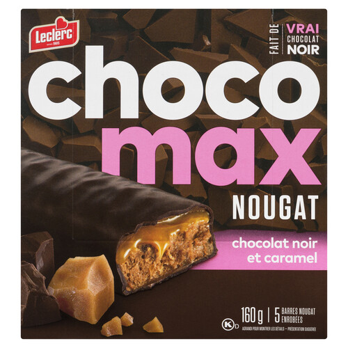 Leclerc Chocomax Nougat Caramel Dark Chocolate Cereal Bars 160 g