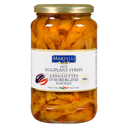Martelli Hot Eggplant Strips In Oil 500 ml