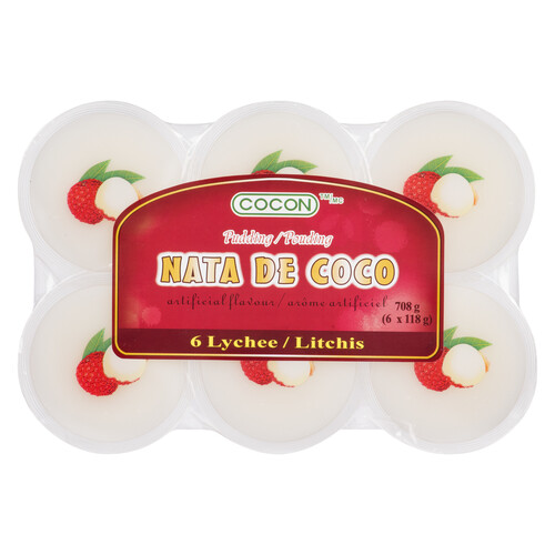 Cocon Pudding Nata De Coco Lychee 6 x 118 g