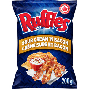 Ruffles Potato Chips Sour Cream 'N Bacon 200 g