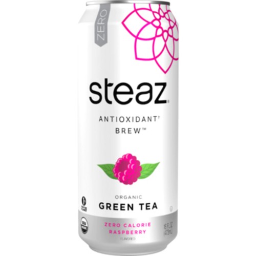 Steaz Zero Calories Iced Green Tea Raspberry 473 ml (can)