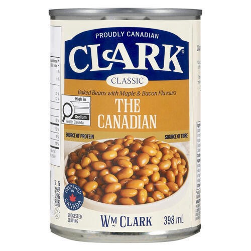 Clark Baked Beans with Maple & Bacon Flavours The Canadian 398 ml