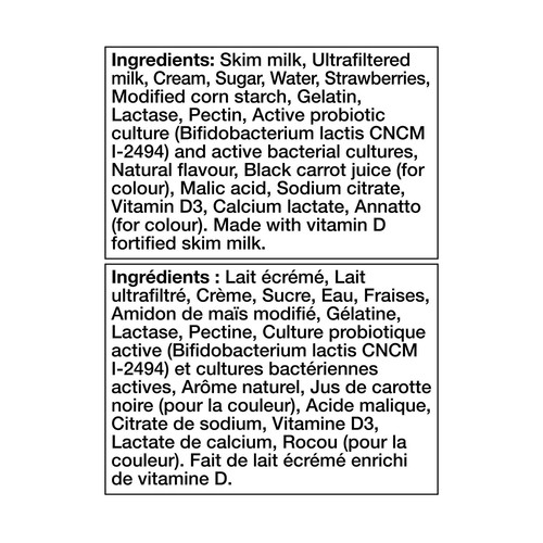 Activia Lactose-Free Probiotics Yogurt Strawberry 650 g
