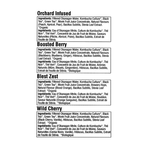 Underground Beverages Kombucha Variety Pack 4 x 355 ml (cans)